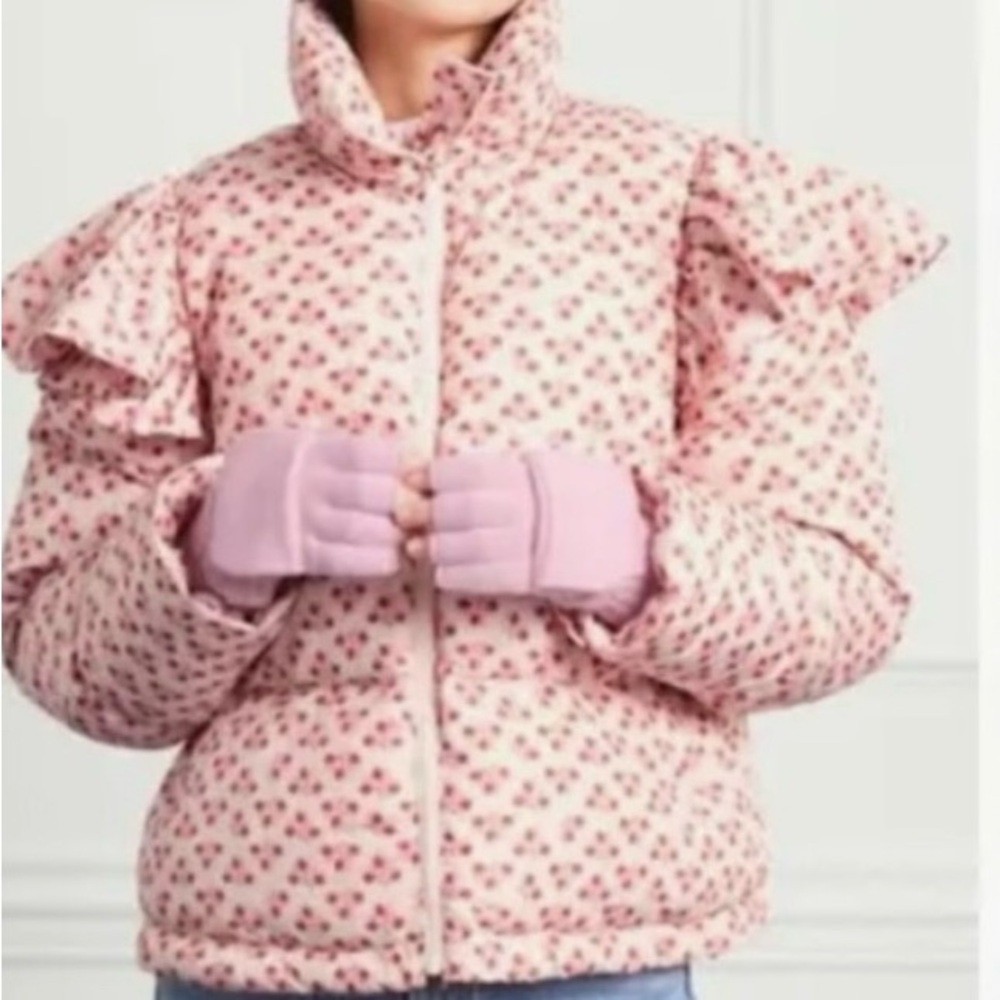Hill House Pink Floral Puffer Jacket